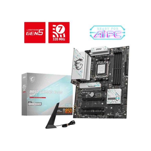 MSI B850 GAMING PLUS WIFI moederbord AMD B850 Socket AM5 ATX (B850GAMINGPLUSWIFI) MSI B850 GAMING PLUS WIFI moederbord AMD B850 Socket AM5 ATX (B850GAMINGPLUSWIFI)