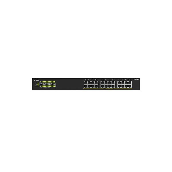 NETGEAR GS324PP Unmanaged Gigabit Ethernet (10/100/1000) Power over Ethernet (PoE) Zwart (GS324PP-100EUS) NETGEAR GS324PP Unmanaged Gigabit Ethernet (10/100/1000) Power over Ethernet (PoE) Zwart (GS324PP-100EUS)