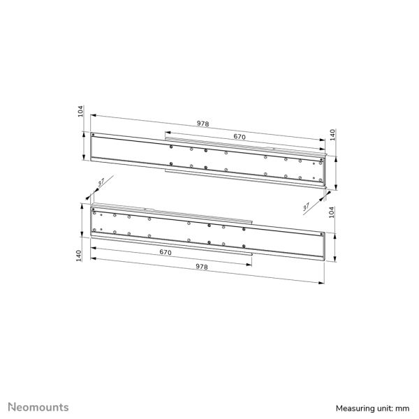 Neomounts dual screen adapter (ADM-875BL2)