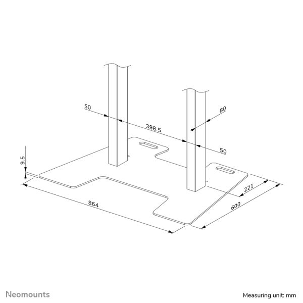 Neomounts vloerplaat (AFP-875BL)