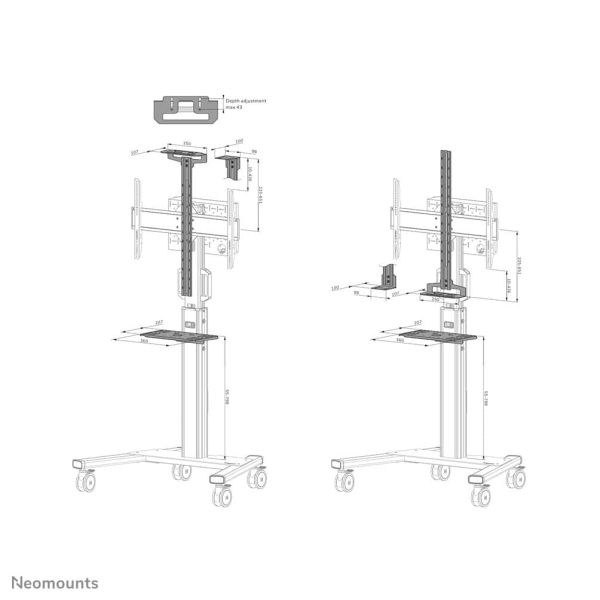 Neomounts videobar & multimedia kit (AV1-825BL)