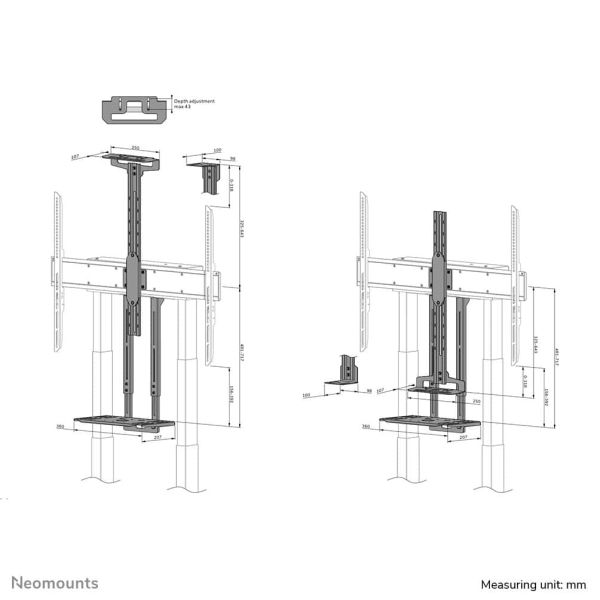Neomounts videobar & multimedia kit (AV1-875BL)