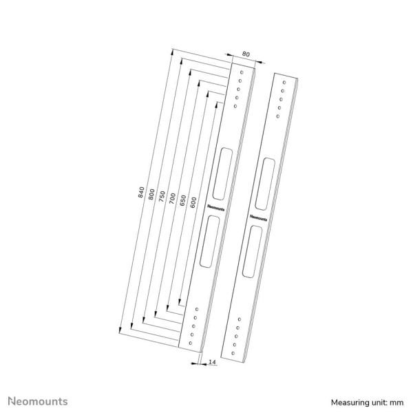 Neomounts VESA-uitbreidingskit (AWL-250BL18)