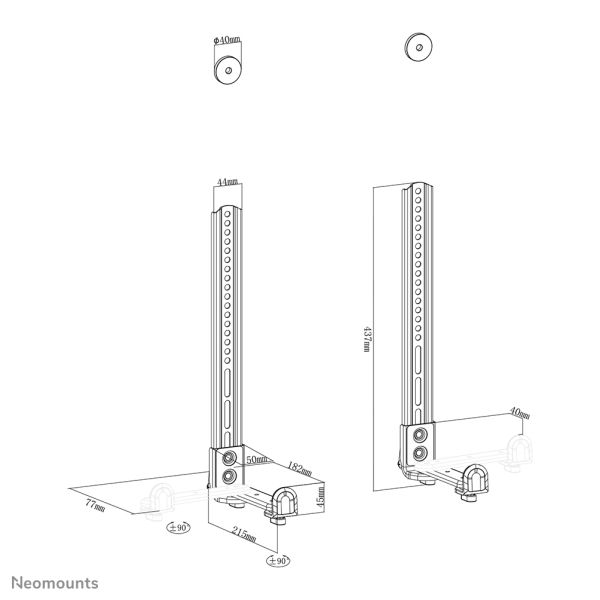 Neomounts videobar/soundbar/speaker steun (AWL29-650BL1)