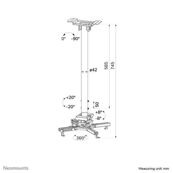 Neomounts projector plafondsteun (CL25-550BL1)