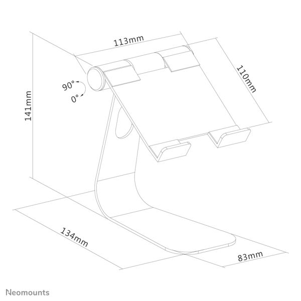 Neomounts DS15-050SL1 Tablet standaard tot 11" - opvouwbaar - universeel (DS15-050SL1)