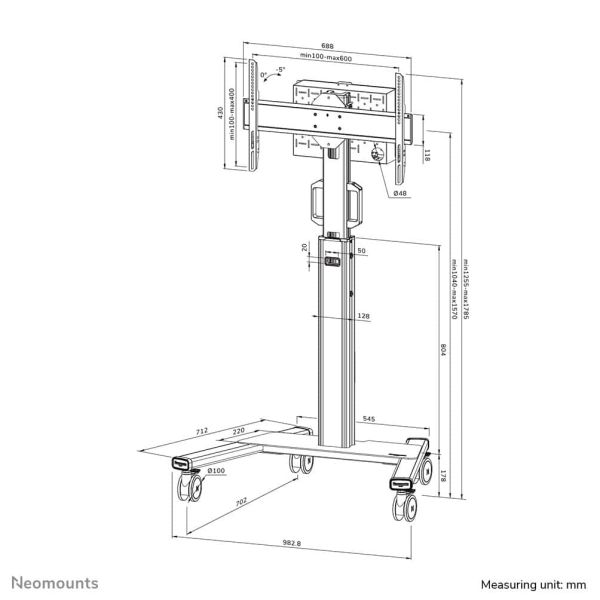 Neomounts vloersteun (FL50S-825BL1)
