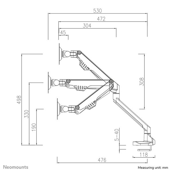 Neomounts monitorarm (FPMA-D750WHITE2)