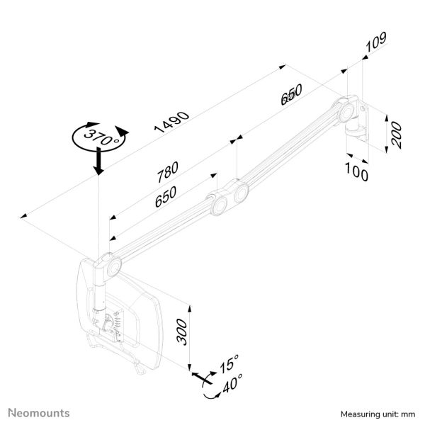 Neomounts medische wandsteun (FPMA-HAW200)