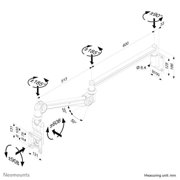 Neomounts medische wandsteun (FPMA-HAW300)