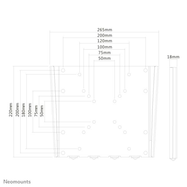 Neomounts tv wandsteun (FPMA-W110BLACK)