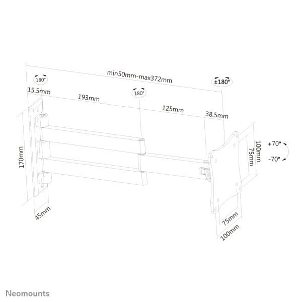 Neomounts tv/monitor wandsteun (FPMA-W830)