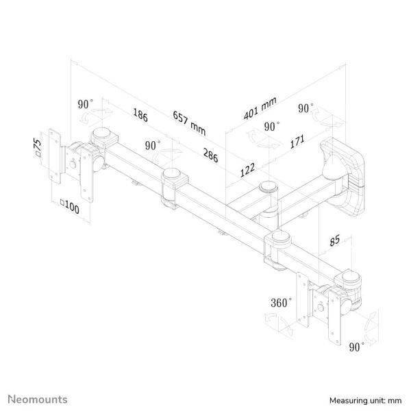 Neomounts tv/monitor wandsteun (FPMA-W960D)