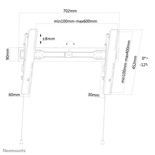 Neomounts tv wandsteun (LED-W650BLACK)