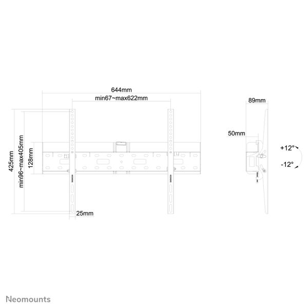 Neomounts tv wandsteun (LFD-W2640MP)