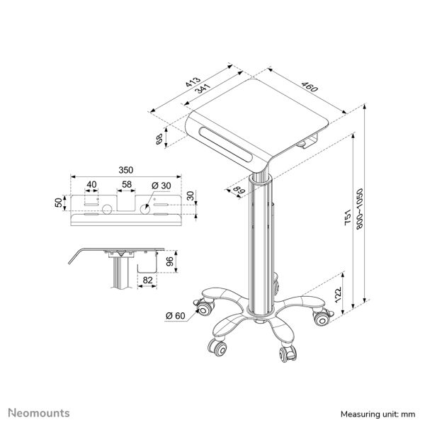Neomounts medisch werkstation (MED-M050)