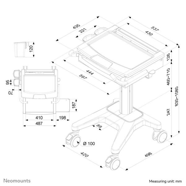 Neomounts medisch werkstation (MED-M200)