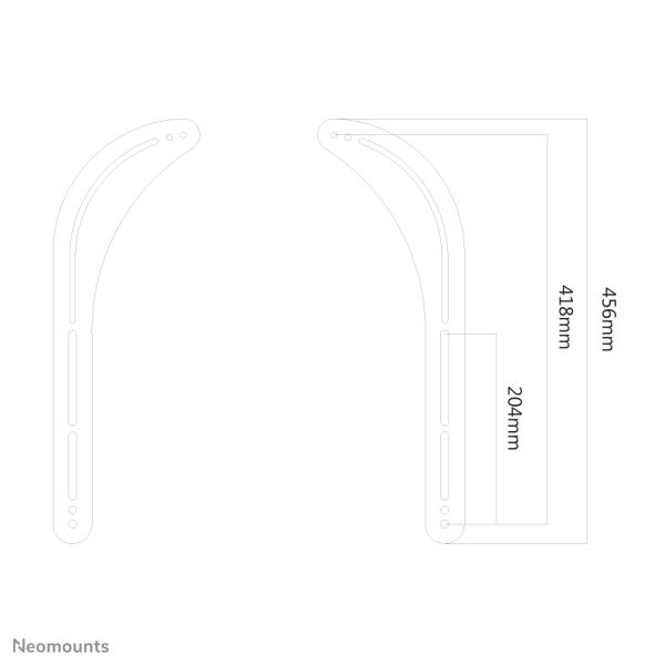Neomounts soundbar wandsteun (NM-USP100BLACK)