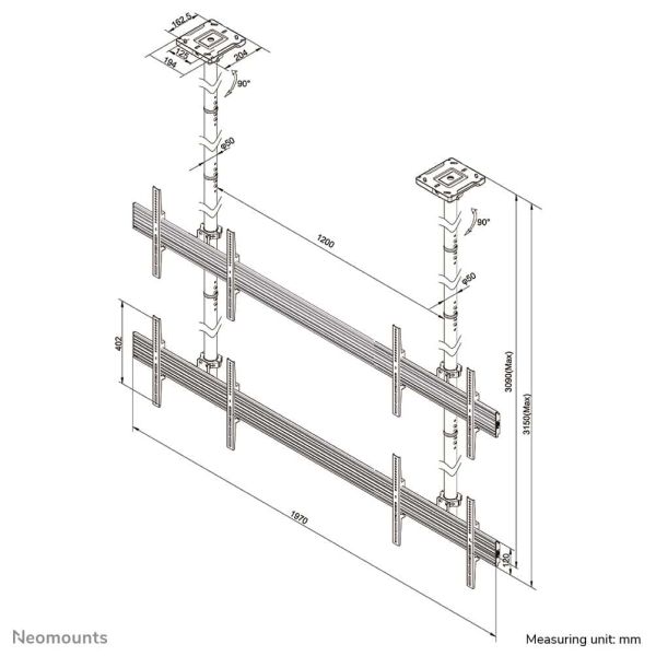 Neomounts Pro videowall plafondsteun (NMPRO-C22)