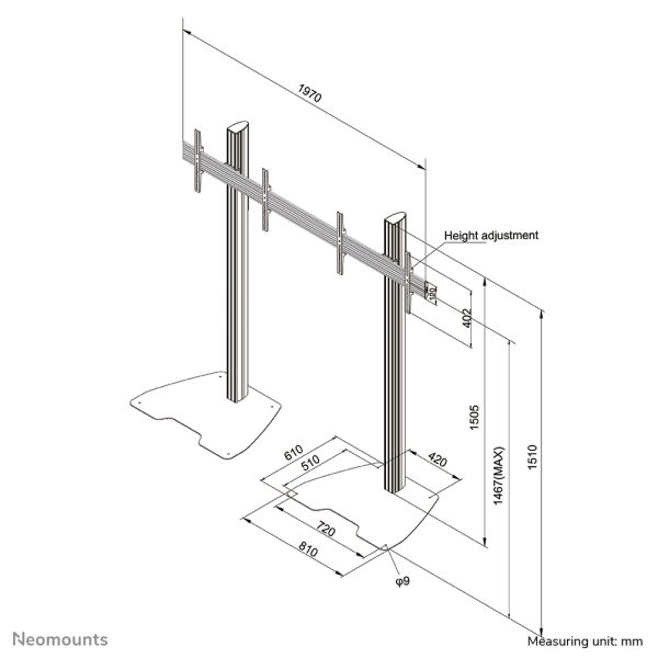 Neomounts Pro videowall vloersteun (NMPRO-S21)