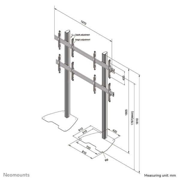 Neomounts Pro videowall vloersteun (NMPRO-S22)