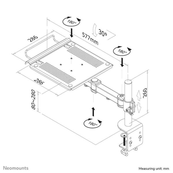 Neomounts laptop bureausteun (NOTEBOOK-D100)