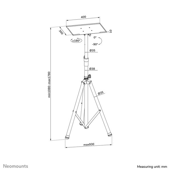 Neomounts vloersteun (NS-FS200BLACK)