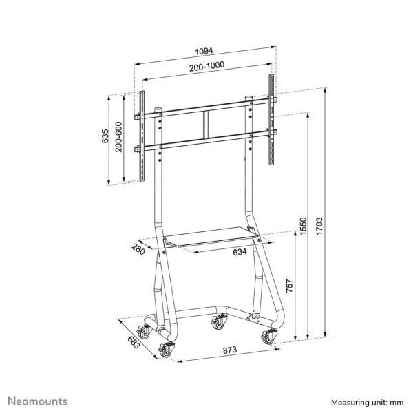 Neomounts vloersteun (NS-M3800BLACK)