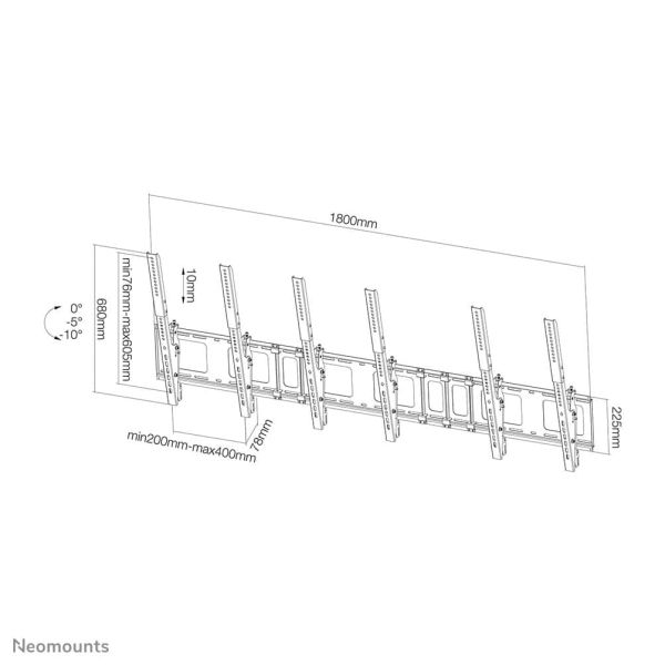 Neomounts menuboard wandsteun (NS-WMB300PBLACK)