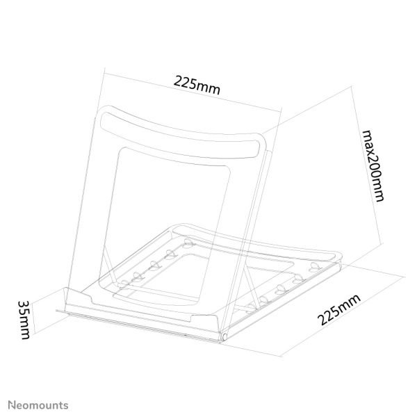 Neomounts opvouwbare laptop stand (NSLS075BLACK)