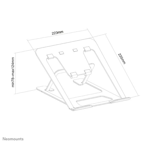 Neomounts opvouwbare laptop stand (NSLS085BLACK)