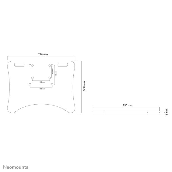 Neomounts vloerplaat (PLASMA-M2500FPLATE)