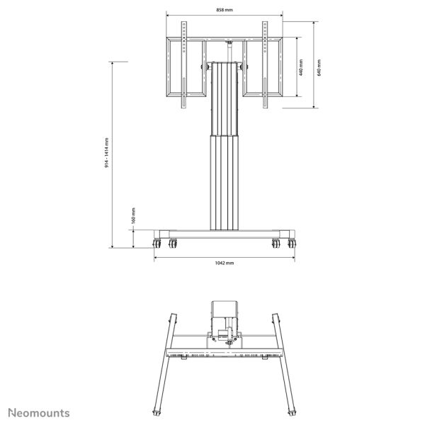 Neomounts gemotoriseerde vloersteun (PLASMA-M2500TBLACK)