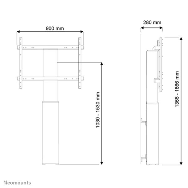 Neomounts gemotoriseerde wandsteun (PLASMA-W2250BLACK)