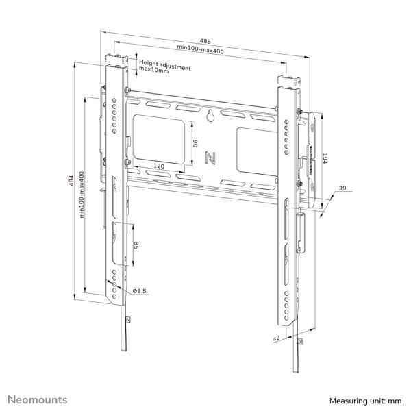 Neomounts heavy duty tv wandsteun (WL30-750BL14)