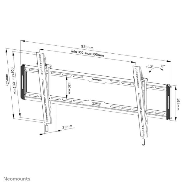 Neomounts tv wandsteun (WL35-550BL18)