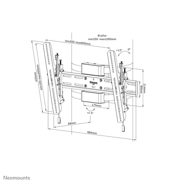 Neomounts TV pilaarsteun (WL35S-910BL16)