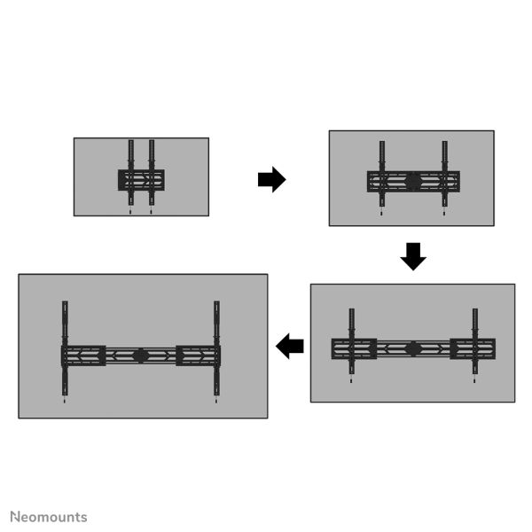 Neomounts heavy duty TV wandsteun (WL35S-950BL19)