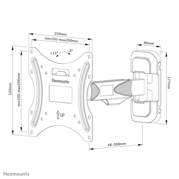Neomounts tv wandsteun (WL40-540BL12)