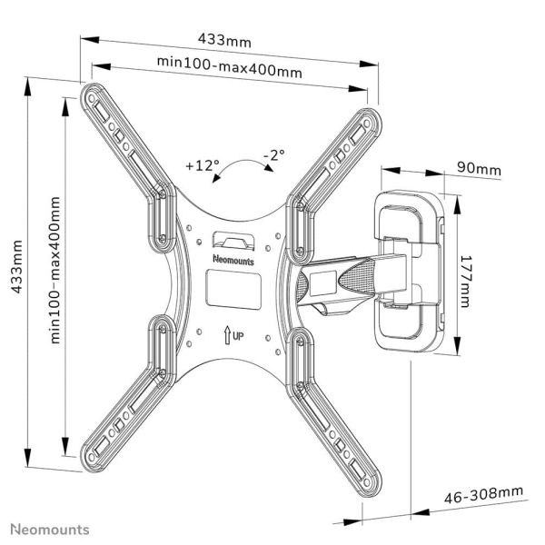 Neomounts tv wandsteun (WL40-540BL14)