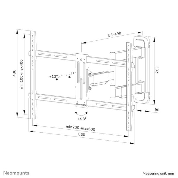 Neomounts tv wandsteun (WL40-550BL16)