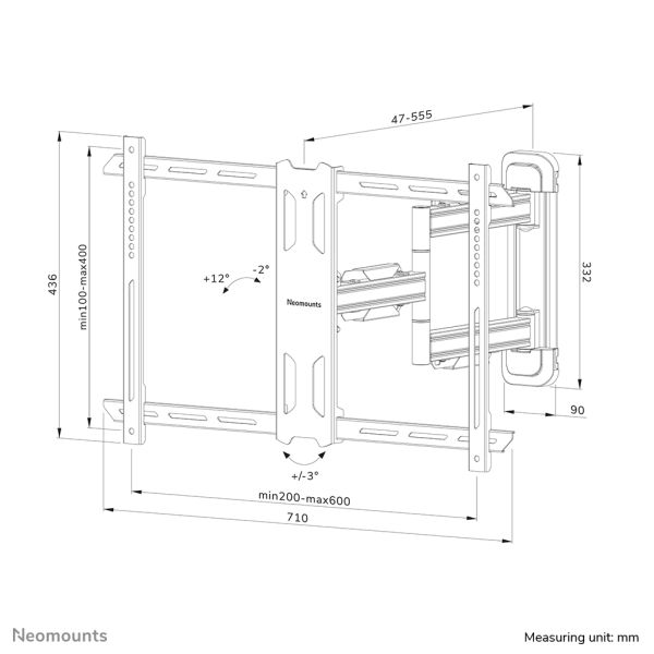 Neomounts tv wandsteun (WL40S-850BL16)