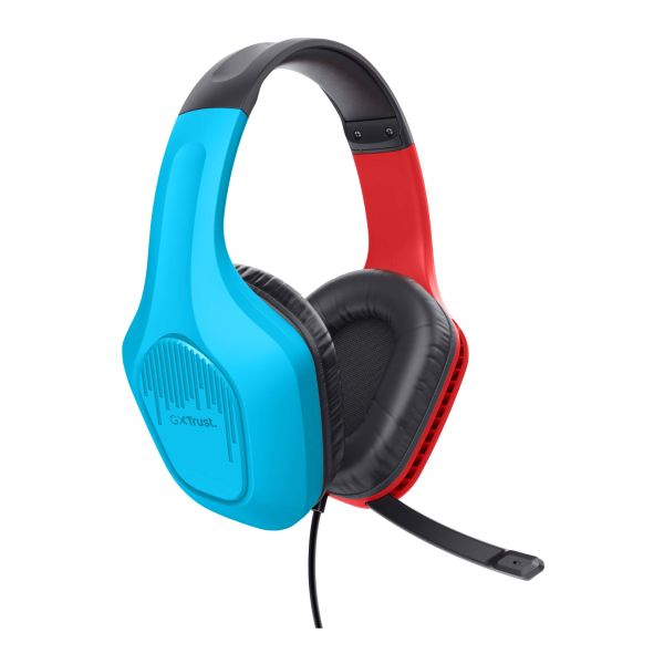 Trust GXT 416S Zirox Gaming Headset - USB gamingheadset – RGB-verlichting – Opklapbare microfoon – Zwart/Cyaan/Rood (25423) Trust GXT 416S Zirox Gaming Headset - USB gamingheadset – RGB-verlichting – Opklapbare microfoon – Zwart/Cyaan/Rood (25423)