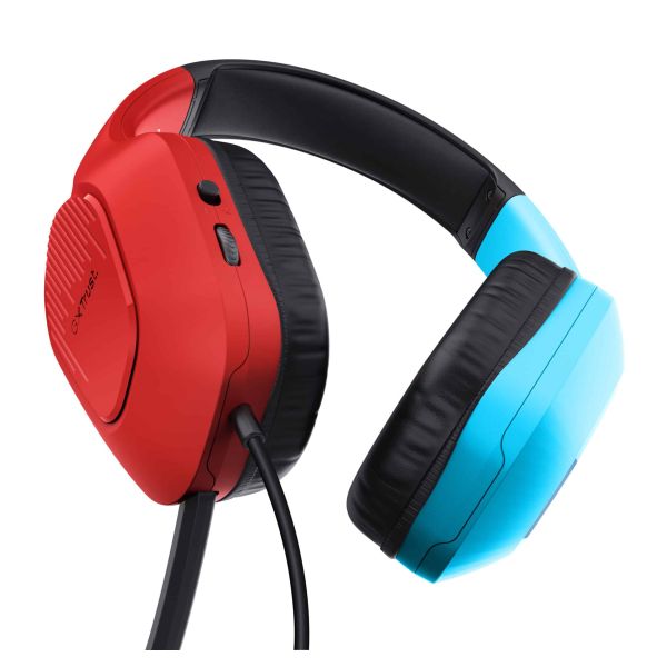 Trust GXT 416S Zirox Gaming Headset - USB gamingheadset – RGB-verlichting – Opklapbare microfoon – Zwart/Cyaan/Rood (25423) Trust GXT 416S Zirox Gaming Headset - USB gamingheadset – RGB-verlichting – Opklapbare microfoon – Zwart/Cyaan/Rood (25423)