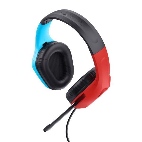 Trust GXT 416S Zirox Gaming Headset - USB gamingheadset – RGB-verlichting – Opklapbare microfoon – Zwart/Cyaan/Rood (25423) Trust GXT 416S Zirox Gaming Headset - USB gamingheadset – RGB-verlichting – Opklapbare microfoon – Zwart/Cyaan/Rood (25423)
