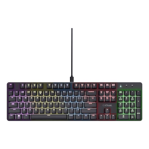 Trust GXT 871 Zora toetsenbord Gamen USB Duits Zwart (25678)