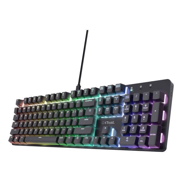 Trust GXT 871 Zora toetsenbord Gamen USB Duits Zwart (25678)