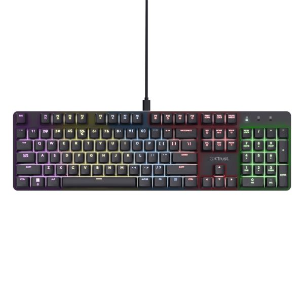 Trust GXT 871 Zora toetsenbord Gamen USB Duits Zwart (25678)
