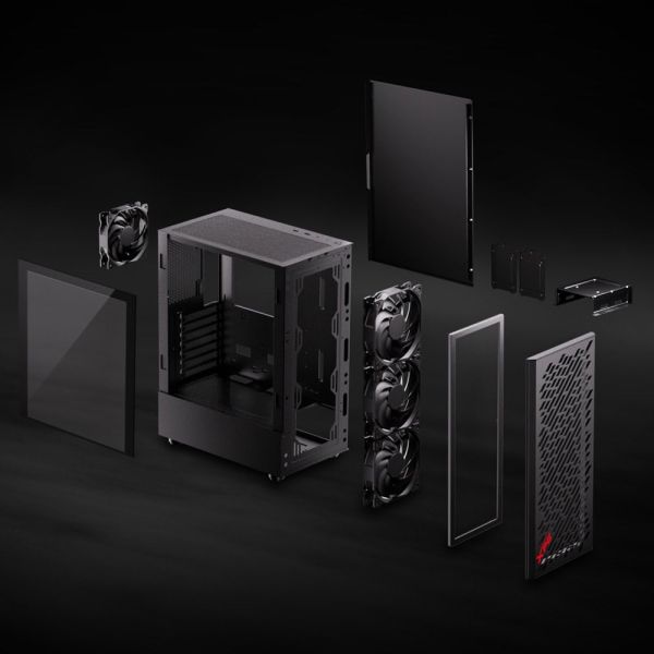 XPG VALOR AIR Midi Tower Zwart (75261054)
