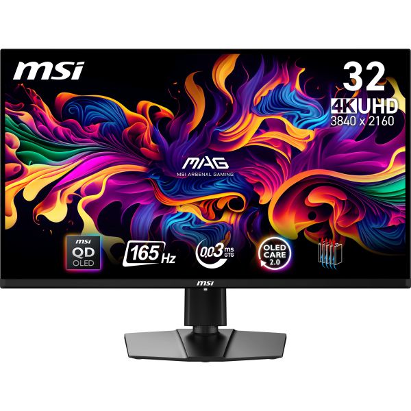 MSI MAG 321UP QD-OLED computer monitor 80 cm (31.5") 3840 x 2160 Pixels 4K Ultra HD Zwart (MAG 321UP QD-OLED)